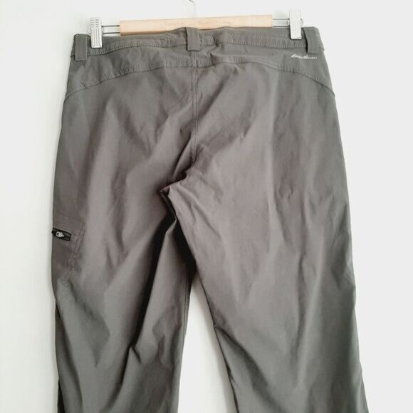 EDDIE BAUER Active Capri Light Casual Cropped Pants Grey Sz 6 - Picture 8 of 12